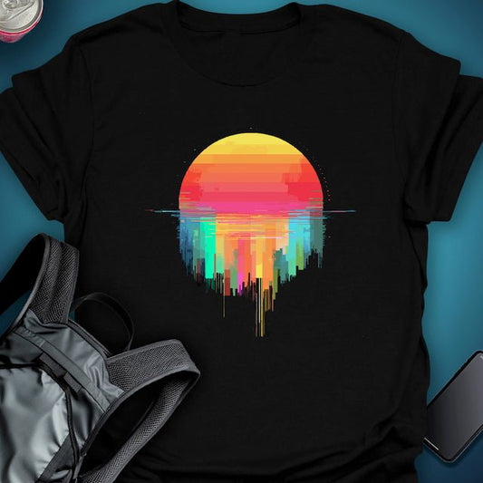 TripTees T-Shirt Sunset Melt graphic T-shirt – Festival clothing by Triptees