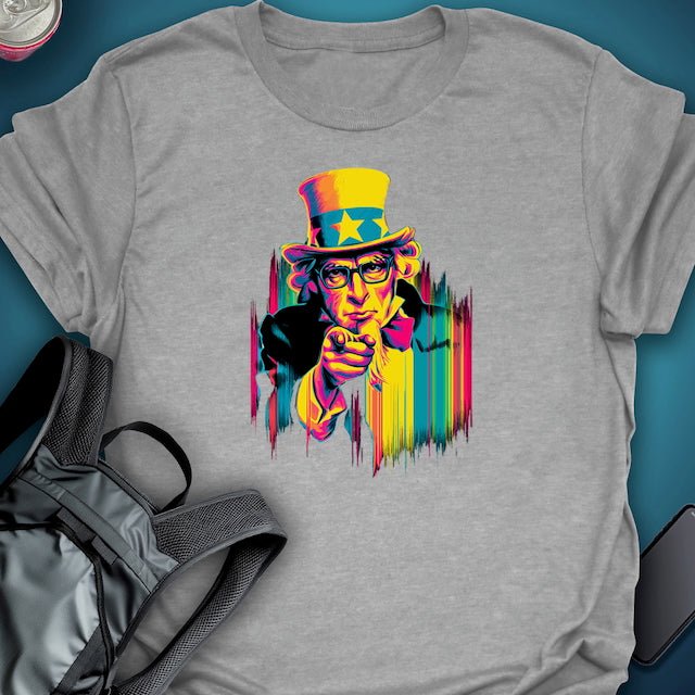 Triptees T-shirt Uncle Sam Glitch graphic T-shirt – Festival clothing by Triptees