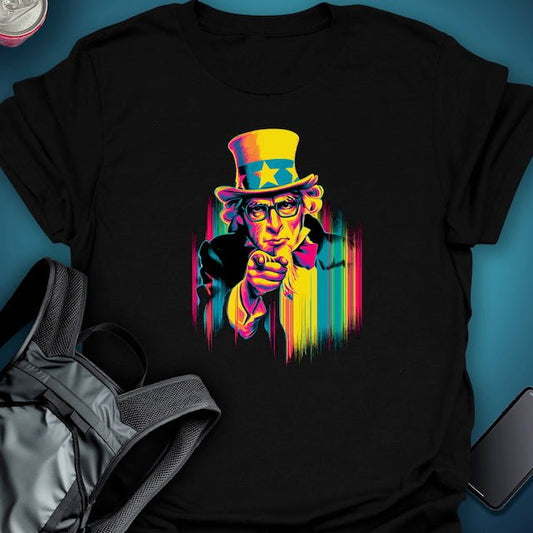 Triptees T-shirt Uncle Sam Glitch graphic T-shirt – Festival clothing by Triptees