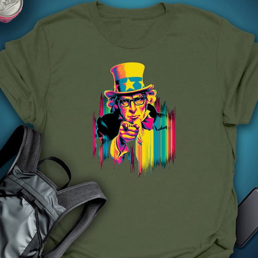 Triptees T-shirt Uncle Sam Glitch graphic T-shirt – Festival clothing by Triptees