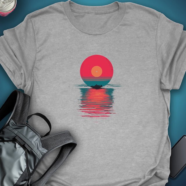 Vinyl Sunset graphic T-shirt – Festival clothing by Triptees