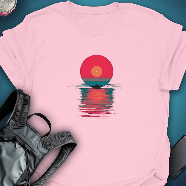 Vinyl Sunset graphic T-shirt – Festival clothing by Triptees