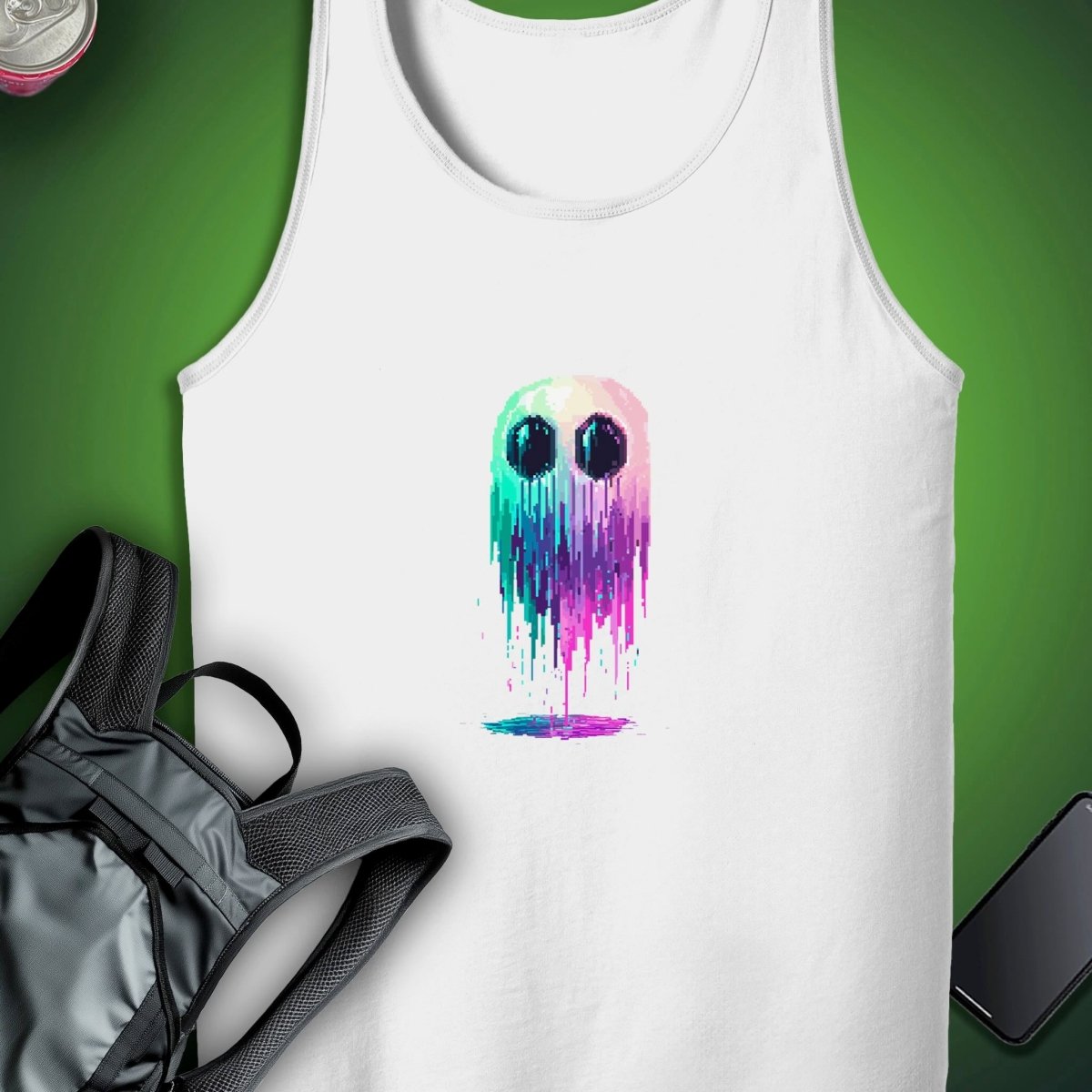 Vox Glitch Ghost Tank graphic T-shirt – Festival clothing by Triptees