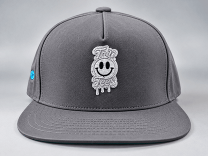White Logo Black Eyes Snapback Hat graphic T-shirt – Festival clothing by Triptees
