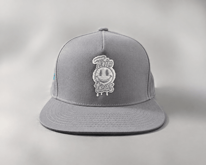 White Logo Snapback Hat graphic T-shirt – Festival clothing by Triptees