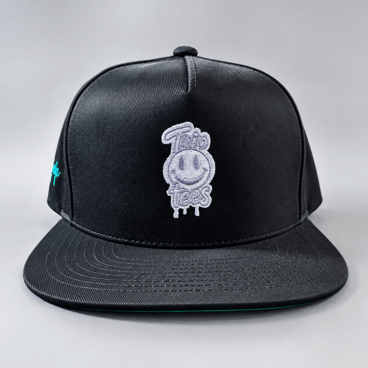 White Logo Snapback Hat graphic T-shirt – Festival clothing by Triptees