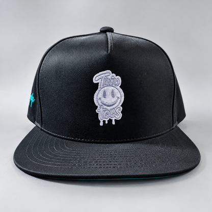 White Logo Snapback Hat graphic T-shirt – Festival clothing by Triptees